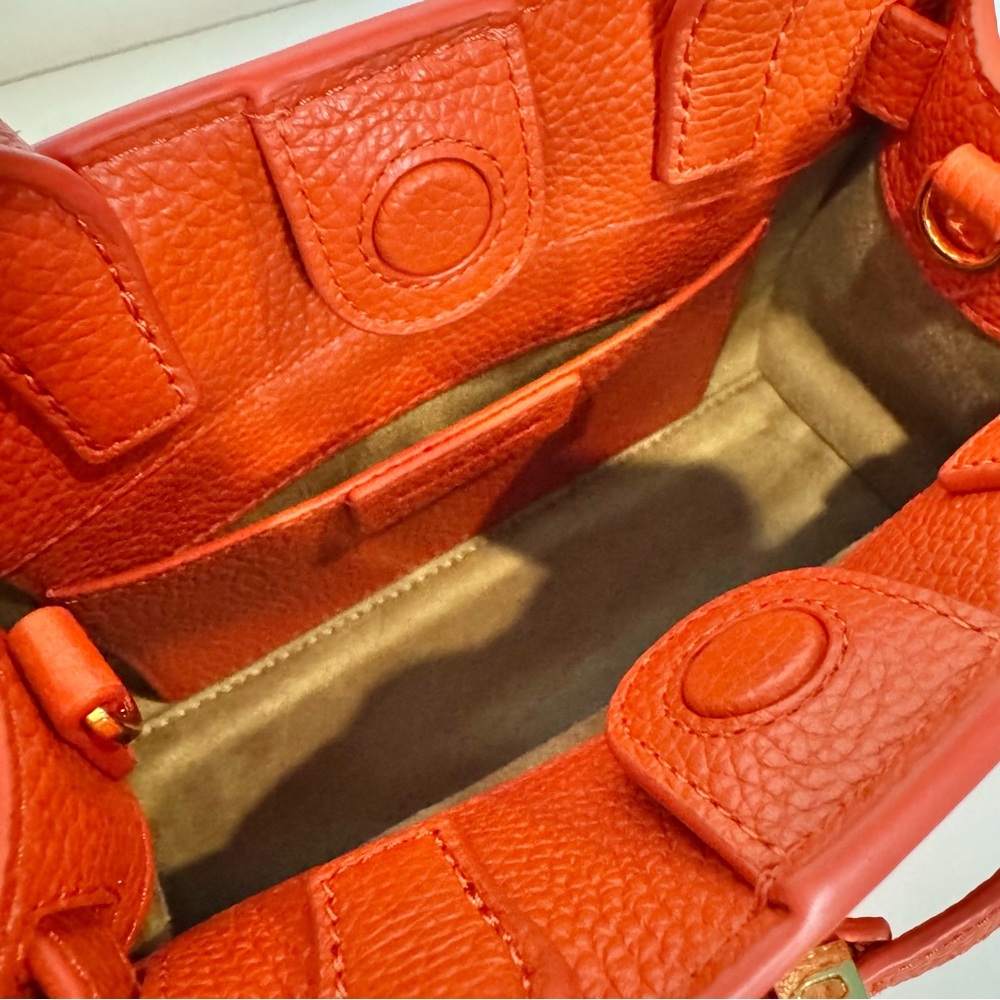 Veronica Beard Mini Dash Bag in Persimmon Orange - Picture 9 of 12